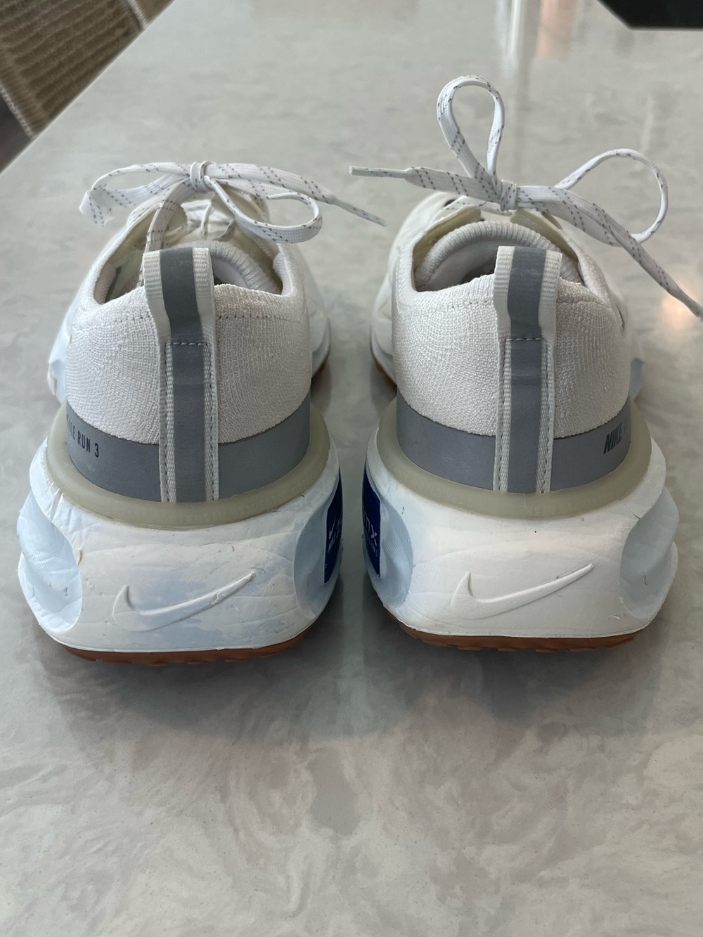 Nike ZoomX Invincible Run 3 — White with Blue Accents and Gum Outsole - Picture 5 of 9